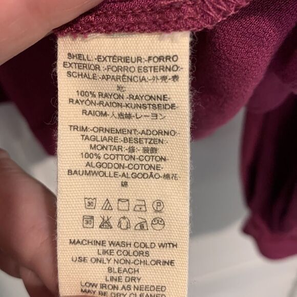 Free people Raspberry Pink Little Bit Of Love Lace Shoulder Ruffle Blouse - Picture 12 of 13